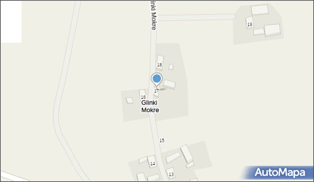 Glinki Mokre, Glinki Mokre, 17, mapa Glinki Mokre
