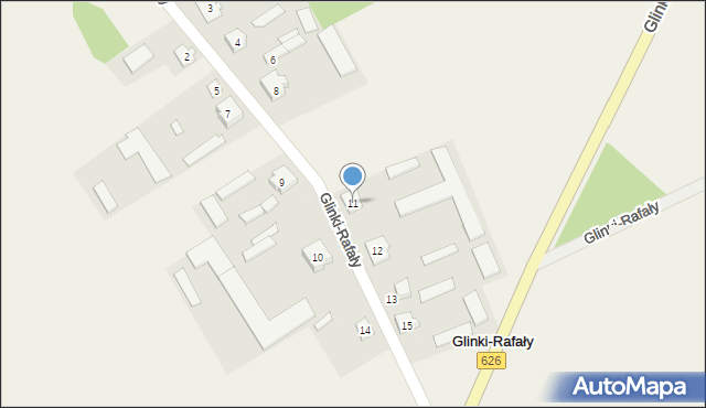 Glinki-Rafały, Glinki-Rafały, 11, mapa Glinki-Rafały