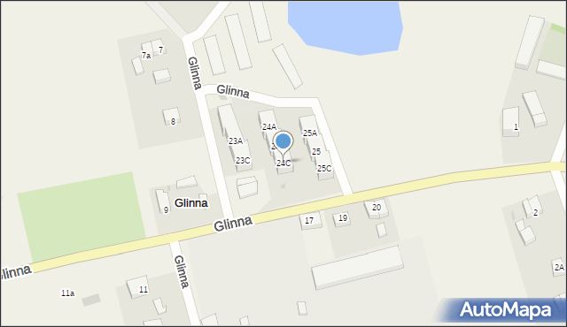 Glinna, Glinna, 24C, mapa Glinna