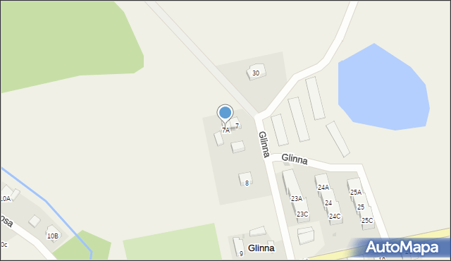 Glinna, Glinna, 7a, mapa Glinna