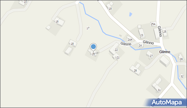 Glinno, Glinno, 20, mapa Glinno