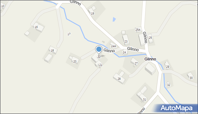 Glinno, Glinno, 22, mapa Glinno