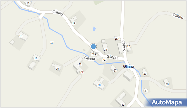 Glinno, Glinno, 24A, mapa Glinno