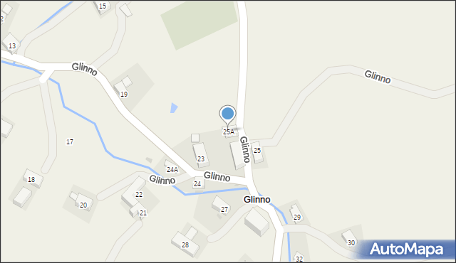 Glinno, Glinno, 25A, mapa Glinno
