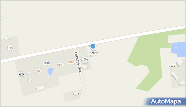 Glinno, Glinno, 109f, mapa Glinno