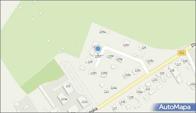 Glinno, Glinno, 225J, mapa Glinno