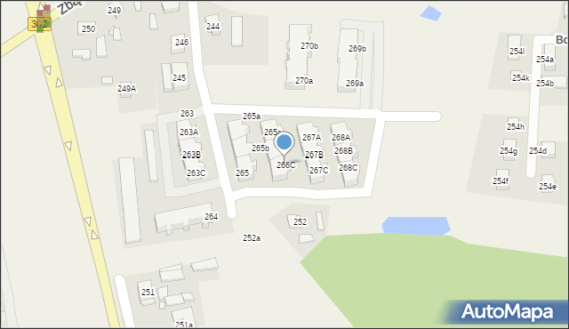 Glinno, Glinno, 266C, mapa Glinno