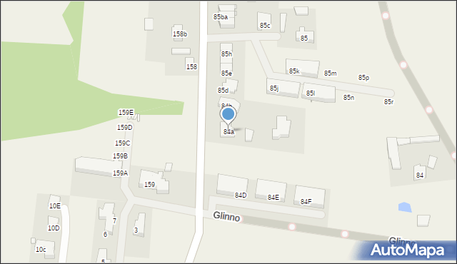 Glinno, Glinno, 84a, mapa Glinno