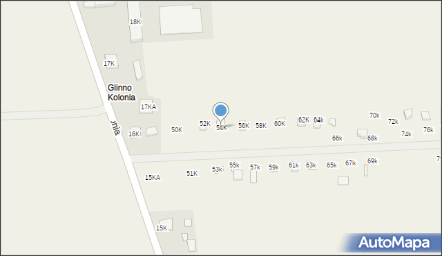 Glinno, Glinno, 54K, mapa Glinno