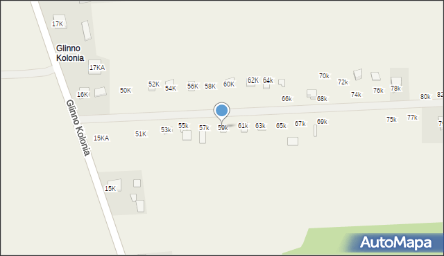 Glinno, Glinno, 59k, mapa Glinno