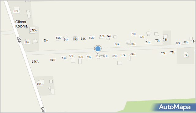 Glinno, Glinno, 61k, mapa Glinno