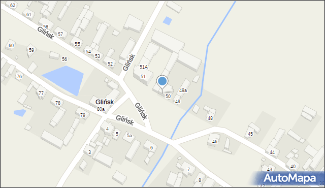 Glińsk, Glińsk, 50a, mapa Glińsk