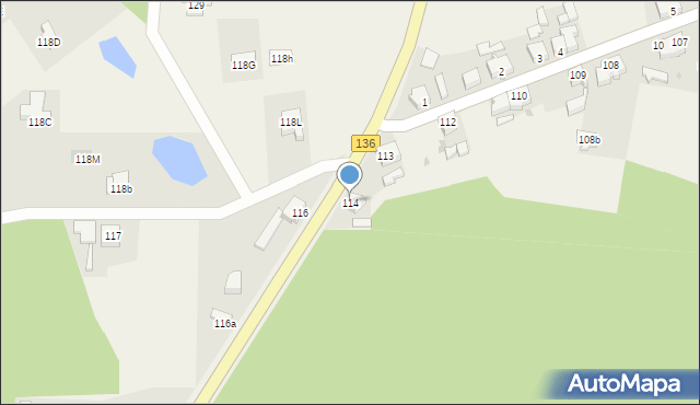 Glisno, Glisno, 114, mapa Glisno