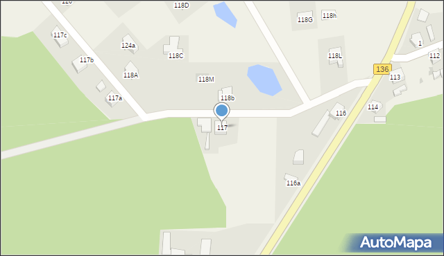 Glisno, Glisno, 117, mapa Glisno