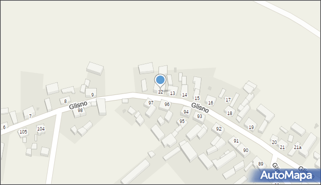 Glisno, Glisno, 12, mapa Glisno