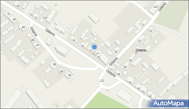 Glisno, Glisno, 28, mapa Glisno