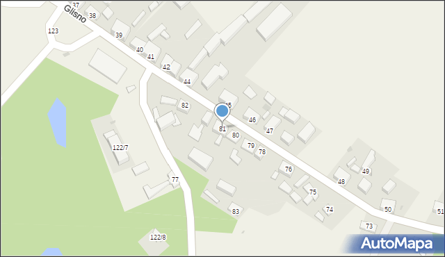 Glisno, Glisno, 81, mapa Glisno