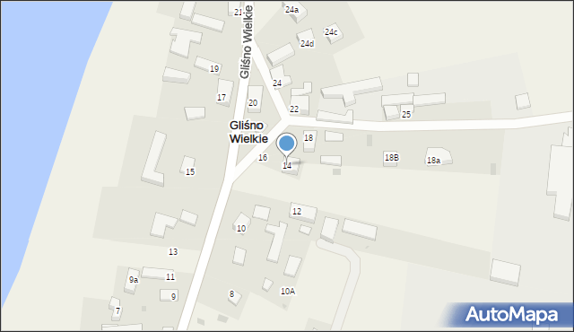 Gliśno Wielkie, Gliśno Wielkie, 14, mapa Gliśno Wielkie