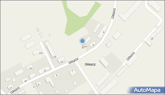 Gliszcz, Gliszcz, 10, mapa Gliszcz