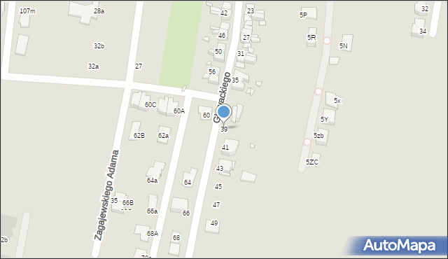 Gliwice, Głowackiego Bartosza, 39, mapa Gliwic