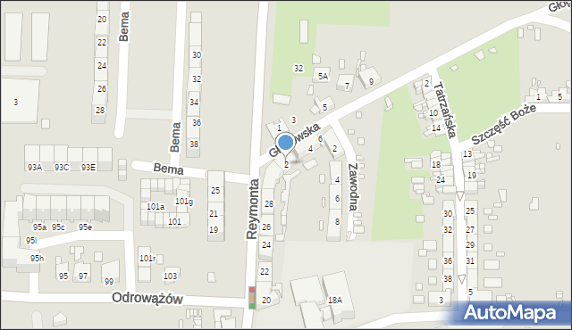 Gliwice, Głogowska, 2, mapa Gliwic