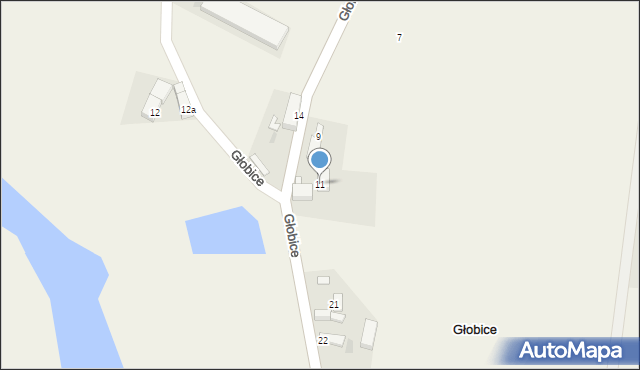 Głobice, Głobice, 11, mapa Głobice