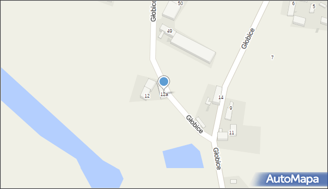 Głobice, Głobice, 12a, mapa Głobice