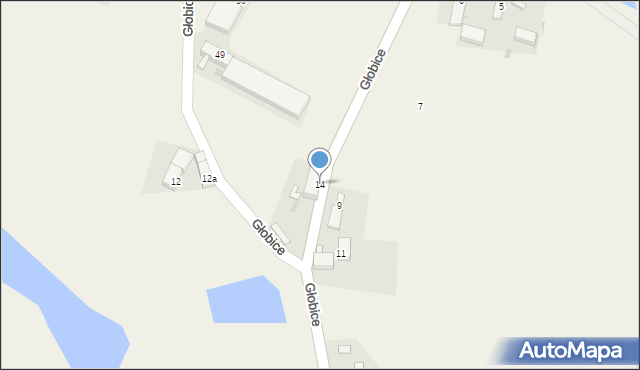 Głobice, Głobice, 14, mapa Głobice