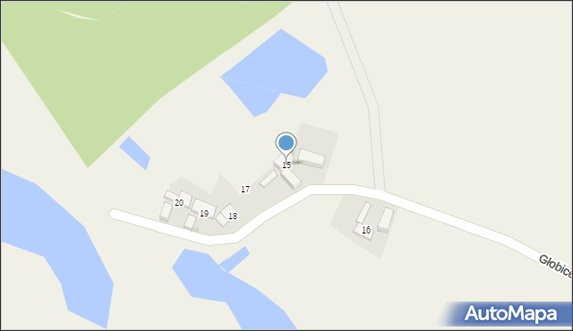 Głobice, Głobice, 15, mapa Głobice
