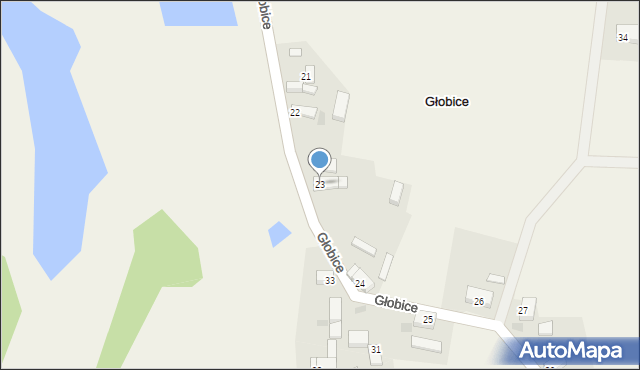 Głobice, Głobice, 23, mapa Głobice