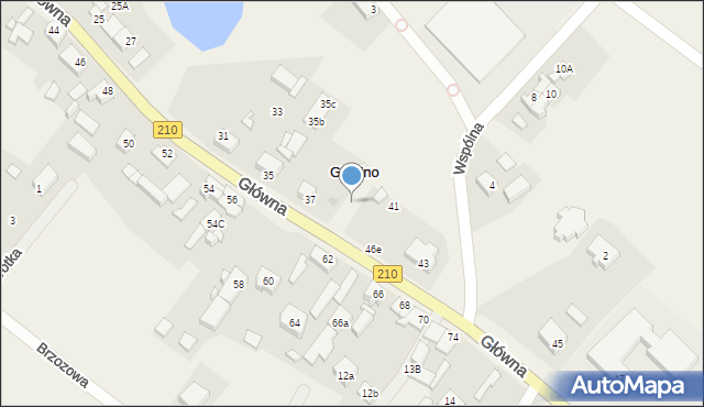 Głobino, Główna, 39, mapa Głobino