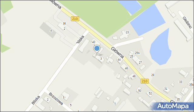 Głobino, Główna, 42a, mapa Głobino