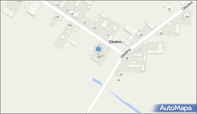 Głodno, Głodno, 20a, mapa Głodno