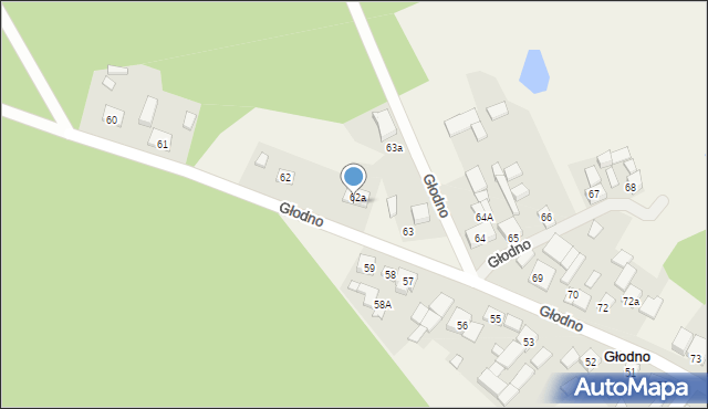 Głodno, Głodno, 62b, mapa Głodno