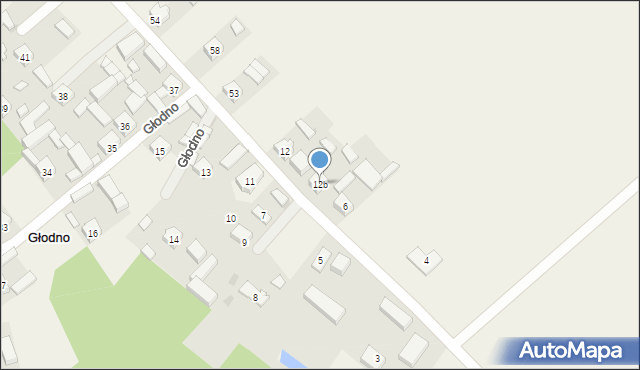 Głodno, Głodno, 12b, mapa Głodno