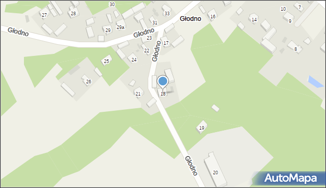 Głodno, Głodno, 18, mapa Głodno