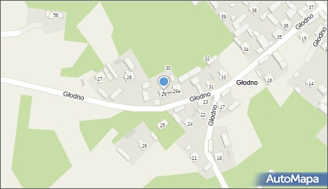Głodno, Głodno, 29, mapa Głodno