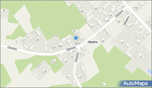 Głodno, Głodno, 31, mapa Głodno