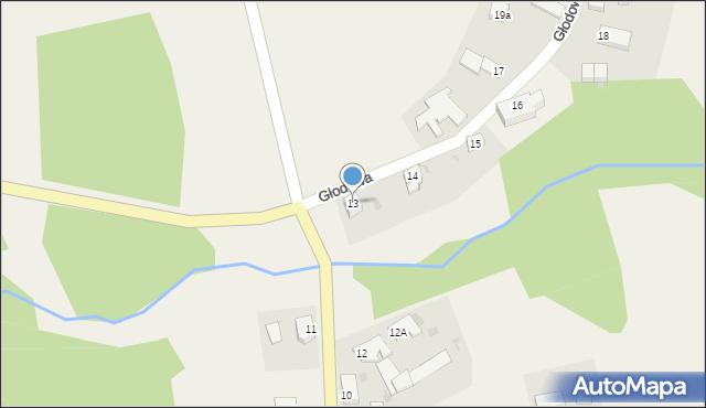 Głodowa, Głodowa, 13, mapa Głodowa
