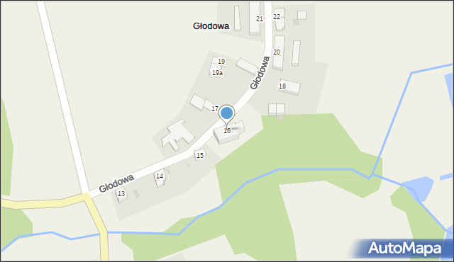 Głodowa, Głodowa, 16, mapa Głodowa