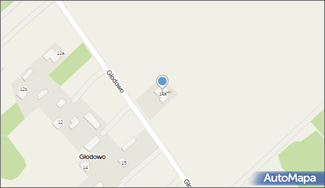 Głodowo, Głodowo, 14a, mapa Głodowo