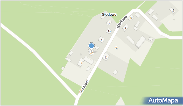 Głodowo, Głodowo, 7A, mapa Głodowo