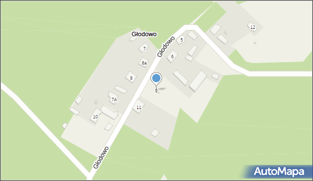 Głodowo, Głodowo, 9, mapa Głodowo