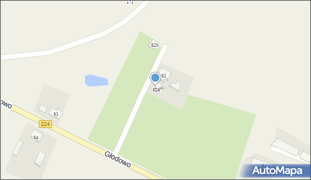 Głodowo, Głodowo, 82a, mapa Głodowo