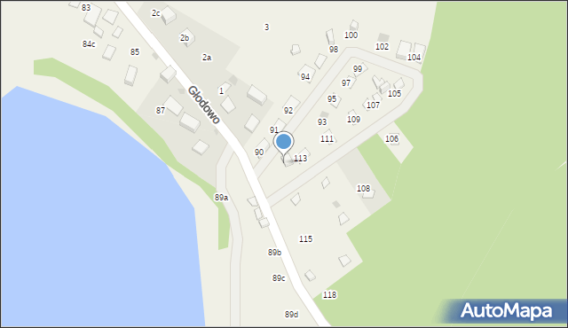 Głodowo, Głodowo, 114, mapa Głodowo