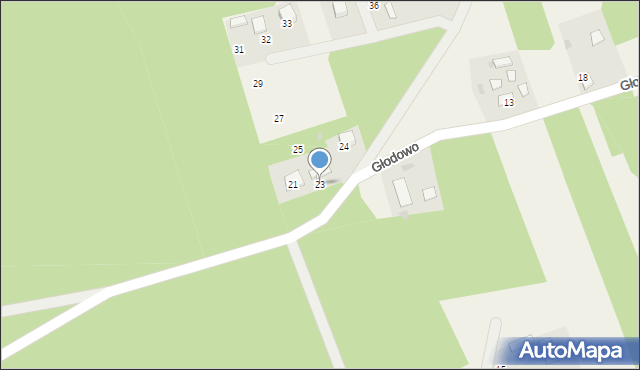 Głodowo, Głodowo, 23, mapa Głodowo
