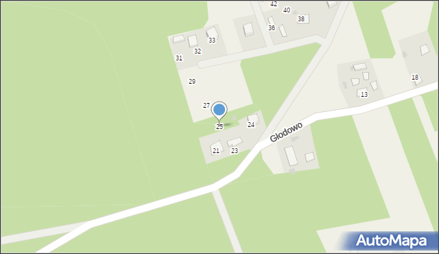 Głodowo, Głodowo, 25, mapa Głodowo