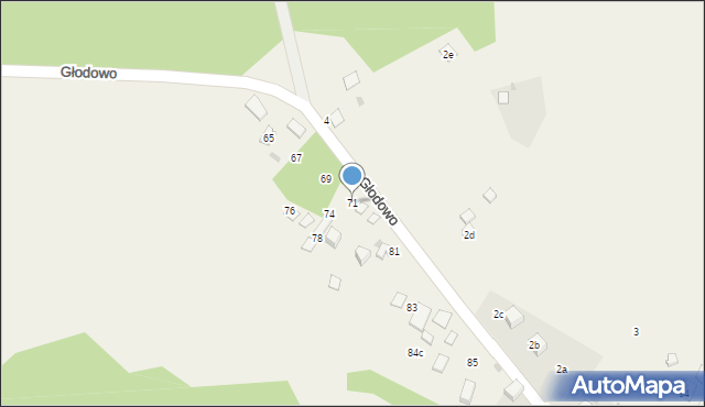 Głodowo, Głodowo, 71, mapa Głodowo