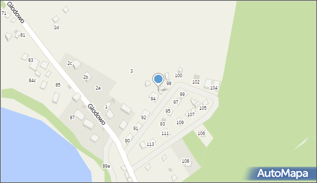 Głodowo, Głodowo, 96, mapa Głodowo
