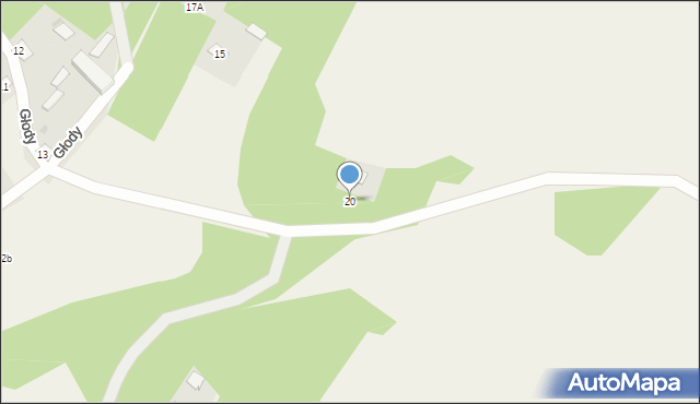 Głody, Głody, 20, mapa Głody